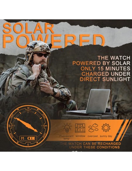 NORTH EDGE – Montre Solaire Multifonction