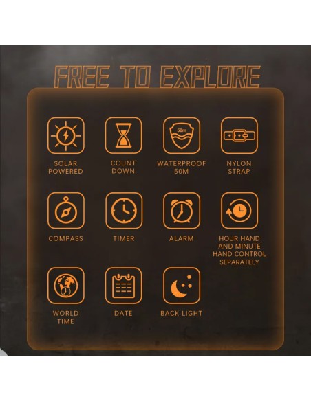 NORTH EDGE – Montre Solaire Multifonction