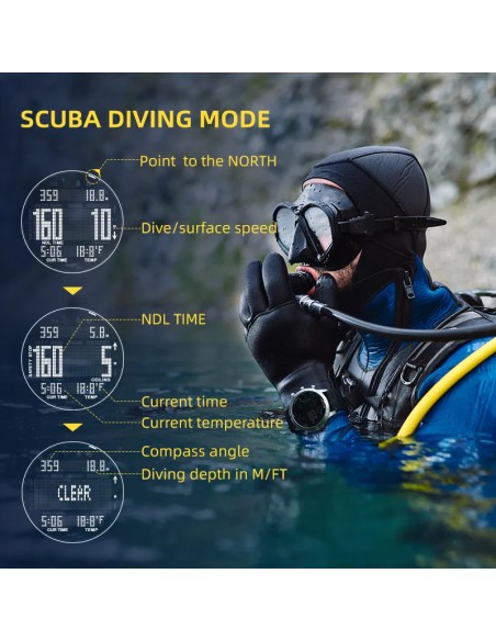 NORTH EDGE AQUA – Montre De Plongée Multi-fonctions