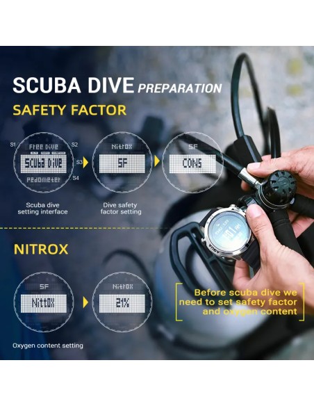 NORTH EDGE AQUA – Montre De Plongée Multi-fonctions