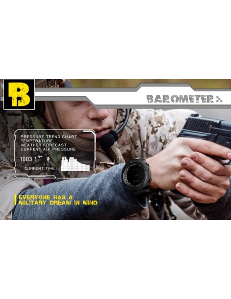 NORTH EDGE - Montre Militaire multifonction pour Homme