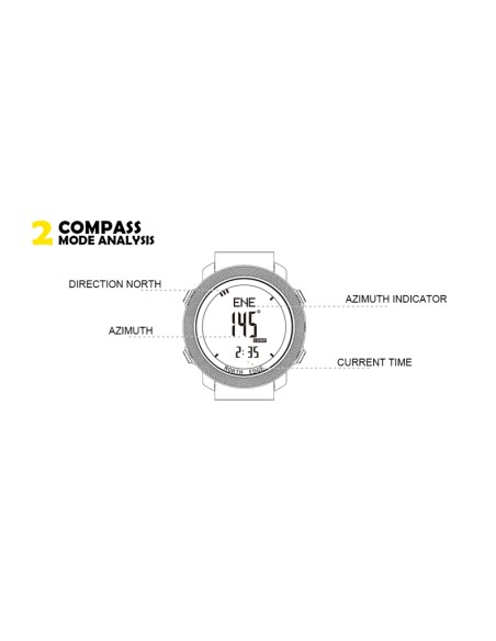 NORTH EDGE - Montre Militaire multifonction pour Homme