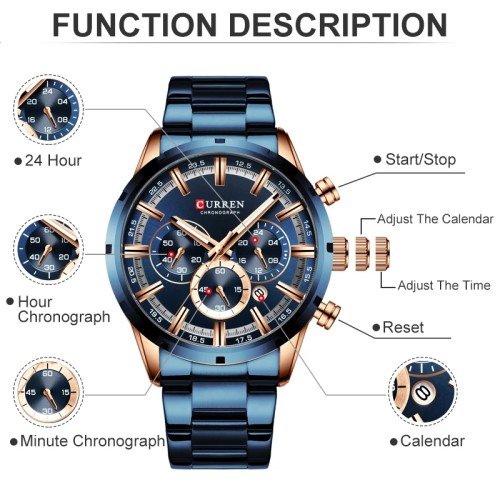 CURREN - Montre Chronographe