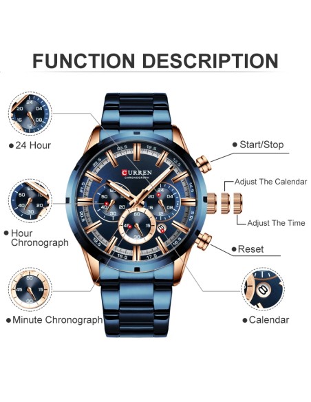 CURREN - Montre Chronographe