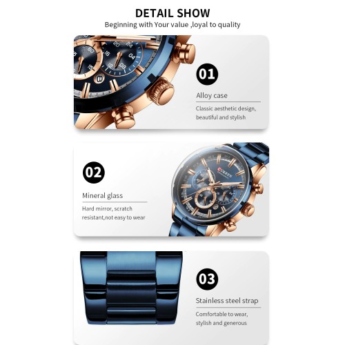 CURREN - Montre Chronographe