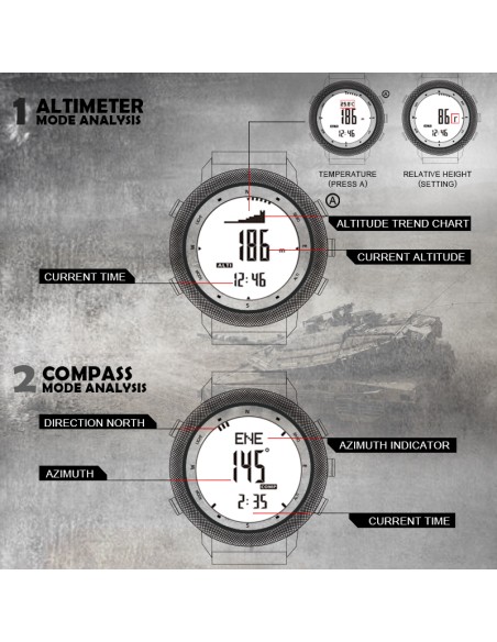 NORTH EDGE – Montre Numérique Multifonction